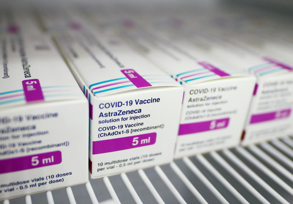 The review from the medicines regulator comes after a string of European countries suspended their rollouts of the vaccine after fears it caused blood clotting. Photo: Thilo Schmuelgen/Reuters