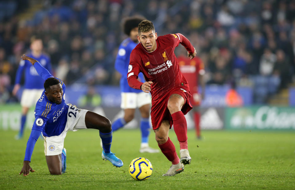 Roberto Firmino has been in fine form for Liverpool of late. (Photo by Plumb Images/Leicester City via Getty Images)