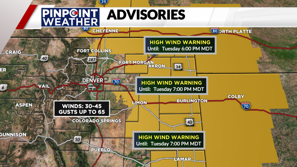 Pinpoint Weather: High wind warnings on April 16 