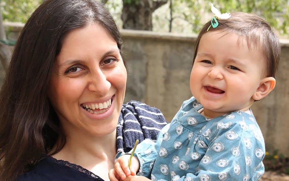 Nazanin Zaghari-Ratcliffe with her daughter Gabriella when she was still a baby - Free Nazanin campaign/AFP