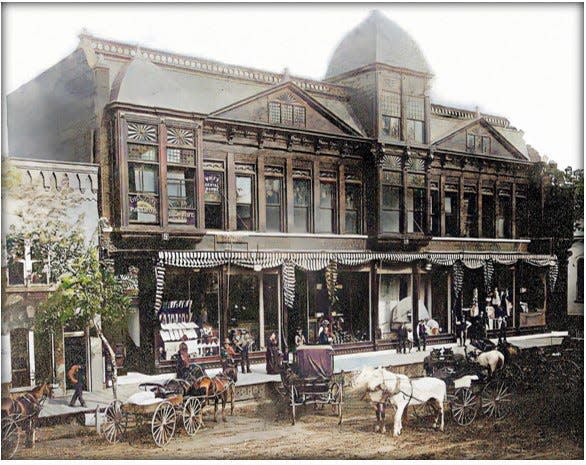 The new Lay & Lyman department store, on the east side of Tremont Street between First and Second streets.