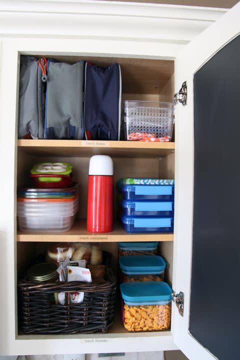 Create a lunchbox cupboard.