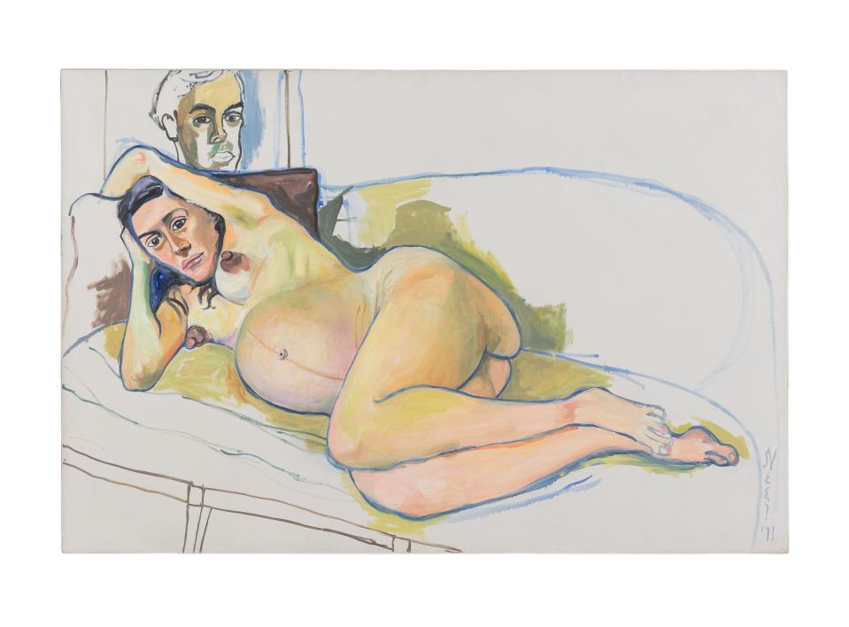 <cite class="credit">Alice Neel, <em>Pregnant Woman</em>, 1971. Private Collection, Singapore. © The Estate of Alice Neel. Courtesy The Estate of Alice Neel and David Zwirner.</cite>