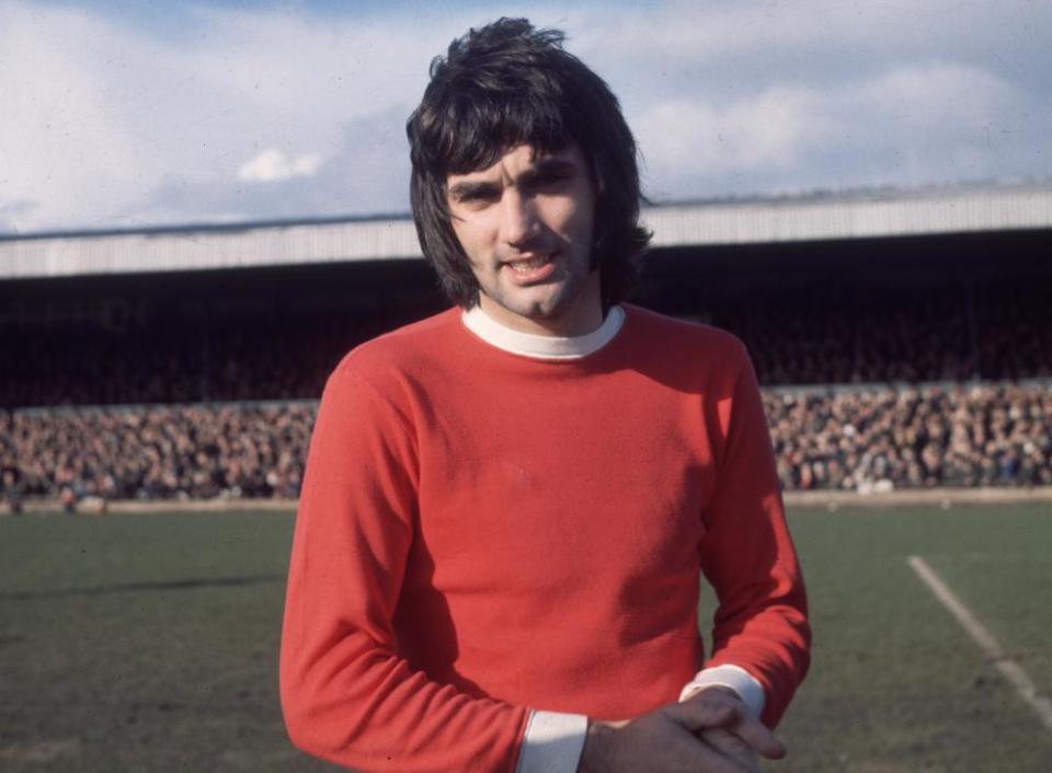 George Best at Northampton, whose dressing room he visited after the game.