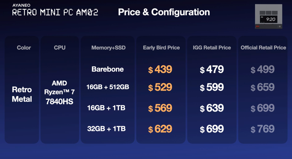 Models price list. 