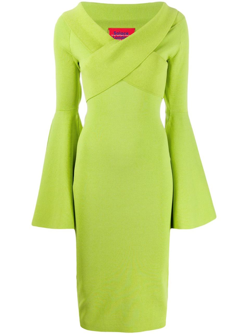 Bright green dress