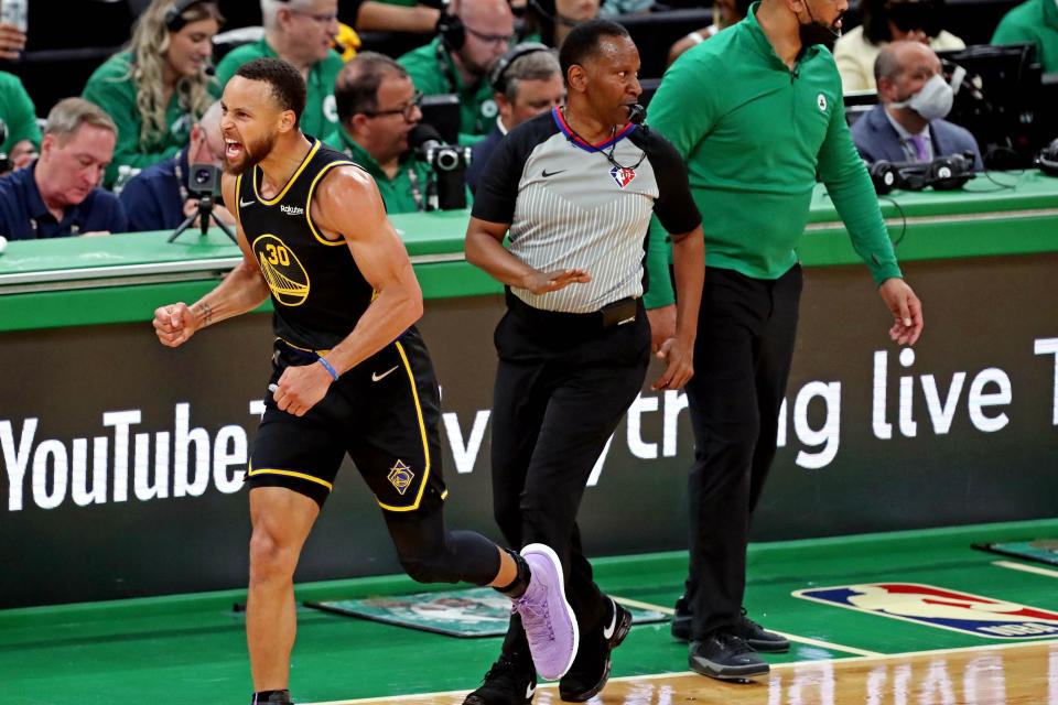 Steph Curry recorded his second career 40-point game in the Finals