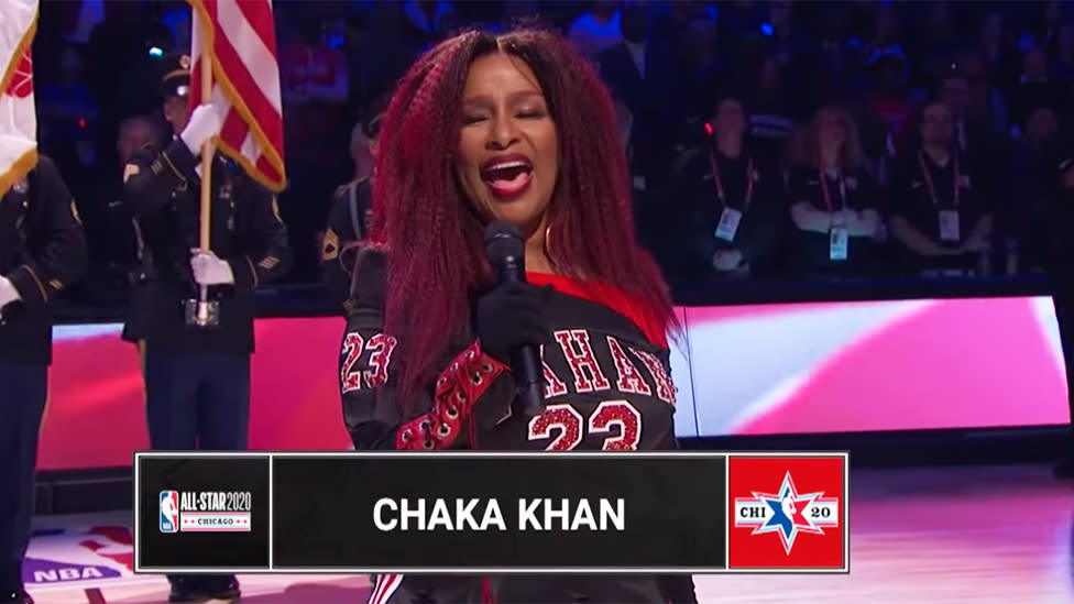 Chaka Khan's performance divided fans. Photo: NBA