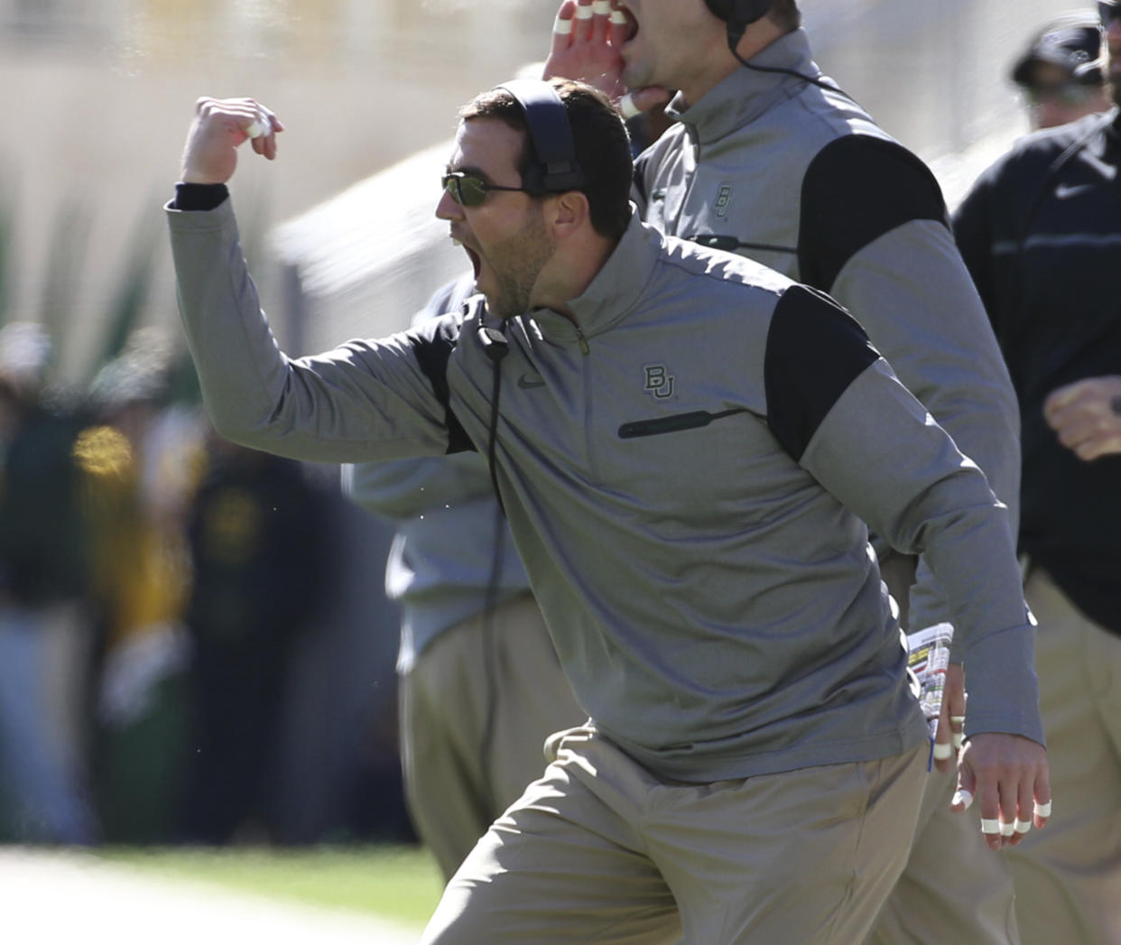 Kendal Briles was at Baylor for nine seasons before spending 2017 at FAU. (Jerry Larson/Waco Tribune Herald via AP, file)