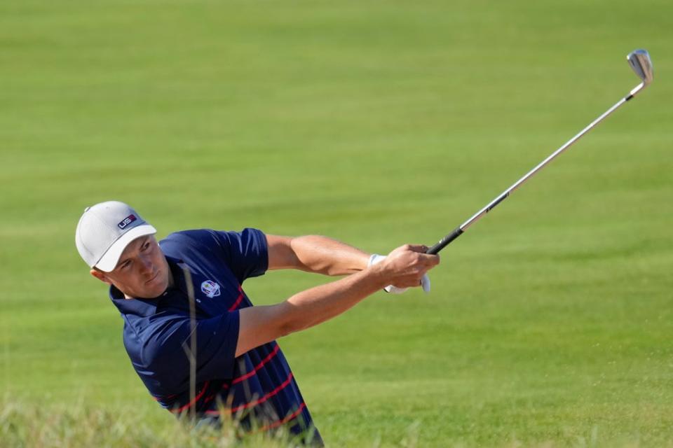Jordan Spieth produced some magic at the Ryder Cup – and almost got wet for his trouble (Ashley Landis/AP/Press Association Images) (AP)