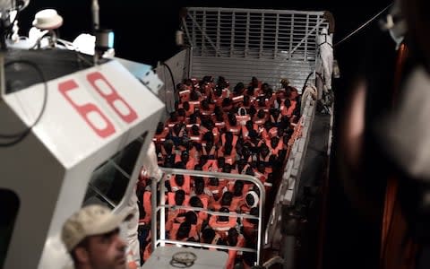 Mediterranean migrant boat stranded - Credit: Karpov/SOS MEDITERRANEE