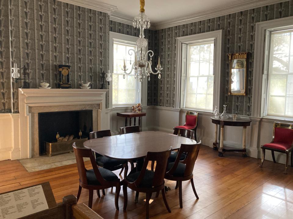 The dining room at the Morris-Jumel Mansion.