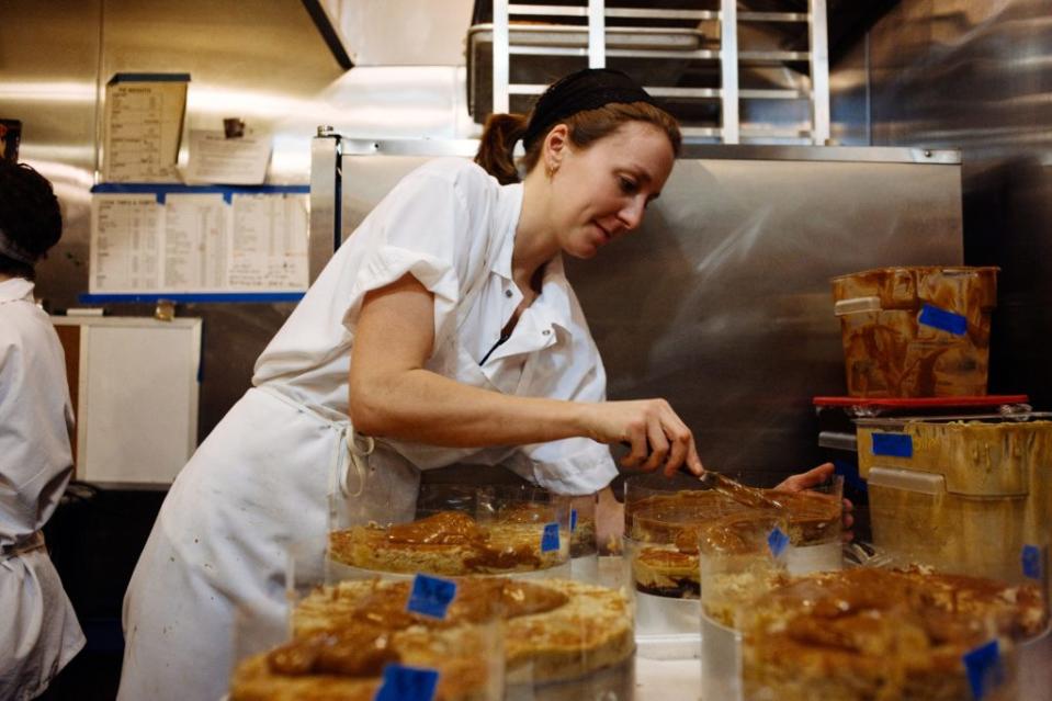 Christina Tosi working on her baked goods