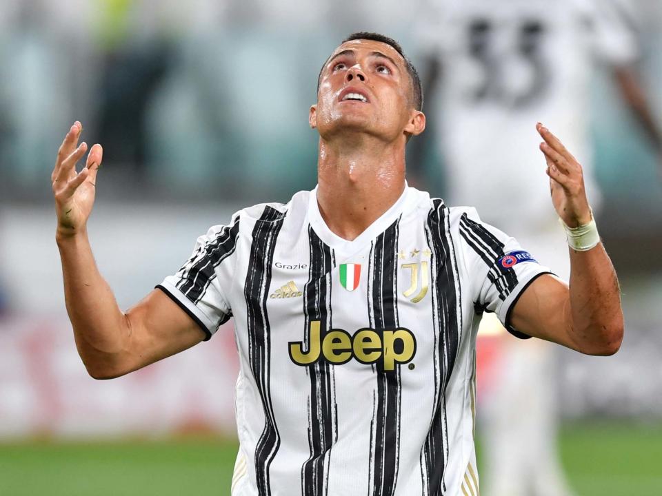 Cristiano Ronaldo looks to the heavens in frustration: Getty