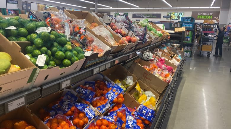 fruits section Aldi supermarket