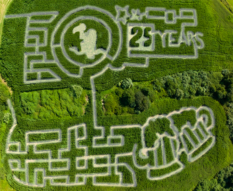 Try not to get lost at the 6 acre corn maze at Buzzards Bay Brewing.