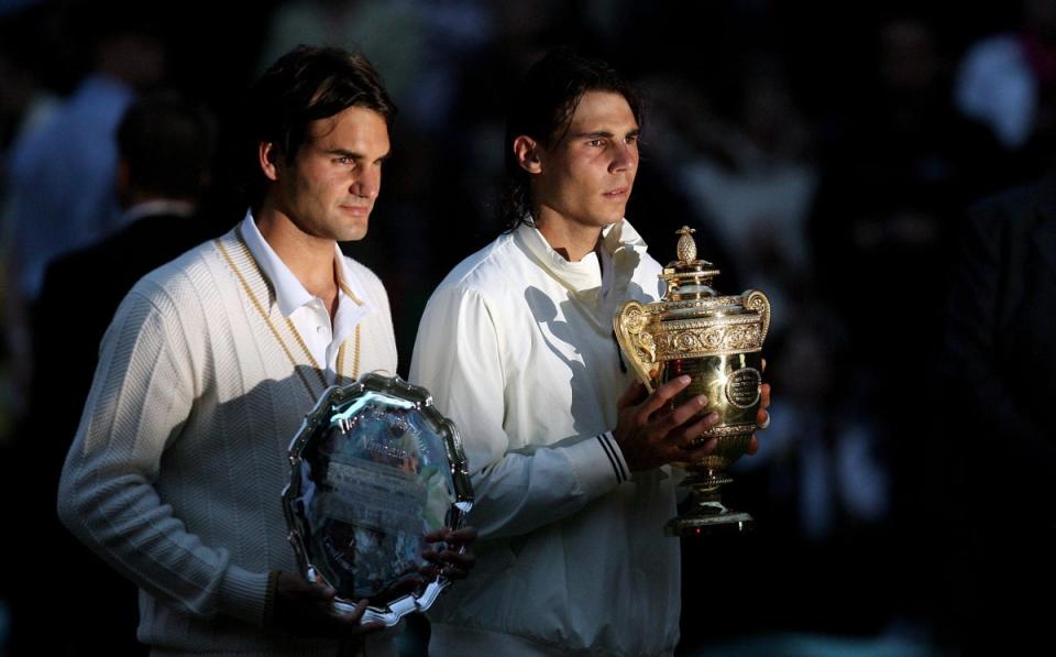 Roger Federer lost arguably the greatest match of all time to Rafael Nadal in the 2008 Wimbledon final (Lewis Whyld/POOL Wire) (PA Archive)