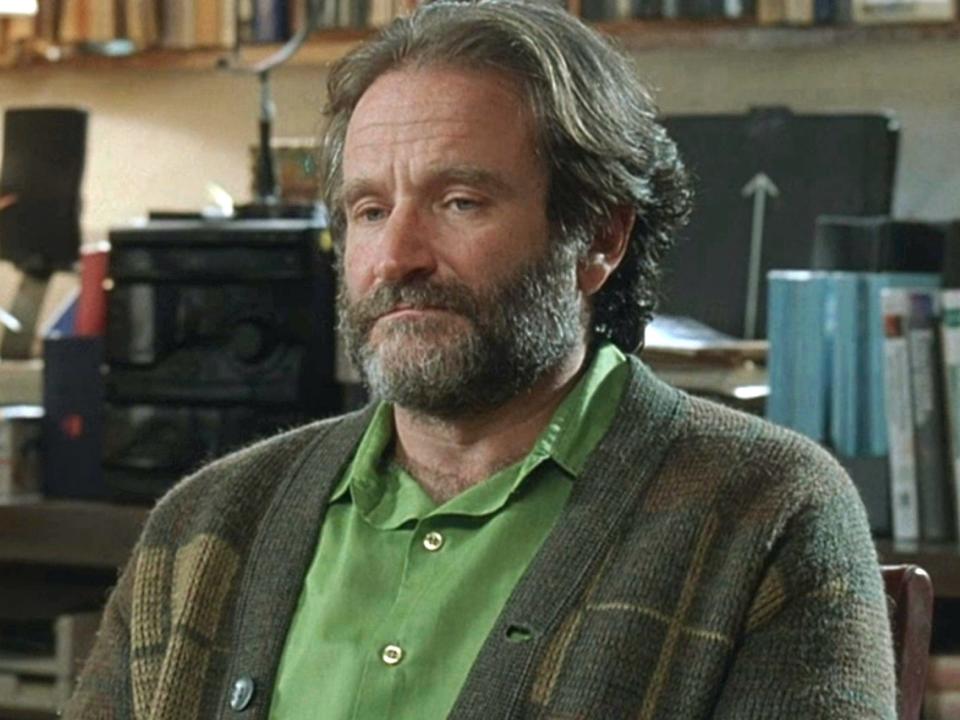 Robin Williams as Sean Maguire in "Good Will Hunting."