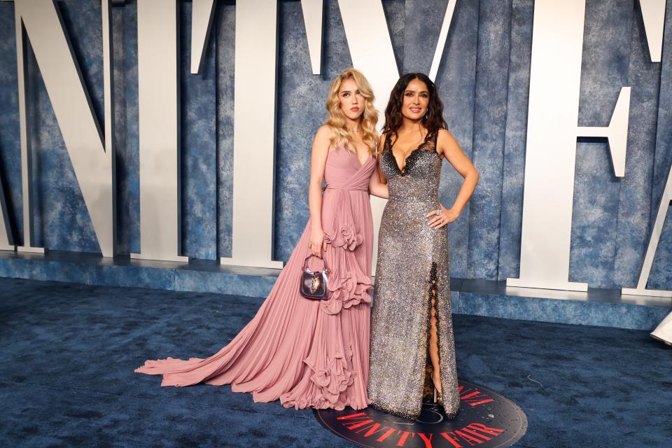 Valentina Paloma Pinault and Salma Hayek attend the 2023 Vanity Fair Oscar Party at Wallis Annenberg Center for the Performing Arts on March 12, 2023, in Beverly Hills. - Credit: Getty Images