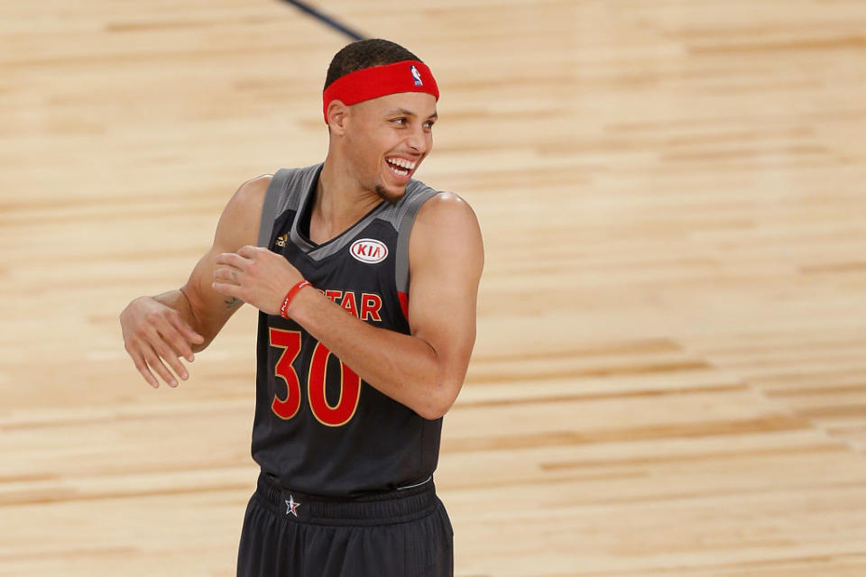 Two-time NBA MVP Stephen Curry will serve as a captain in his fifth All-Star Game appearance. (Getty Images)