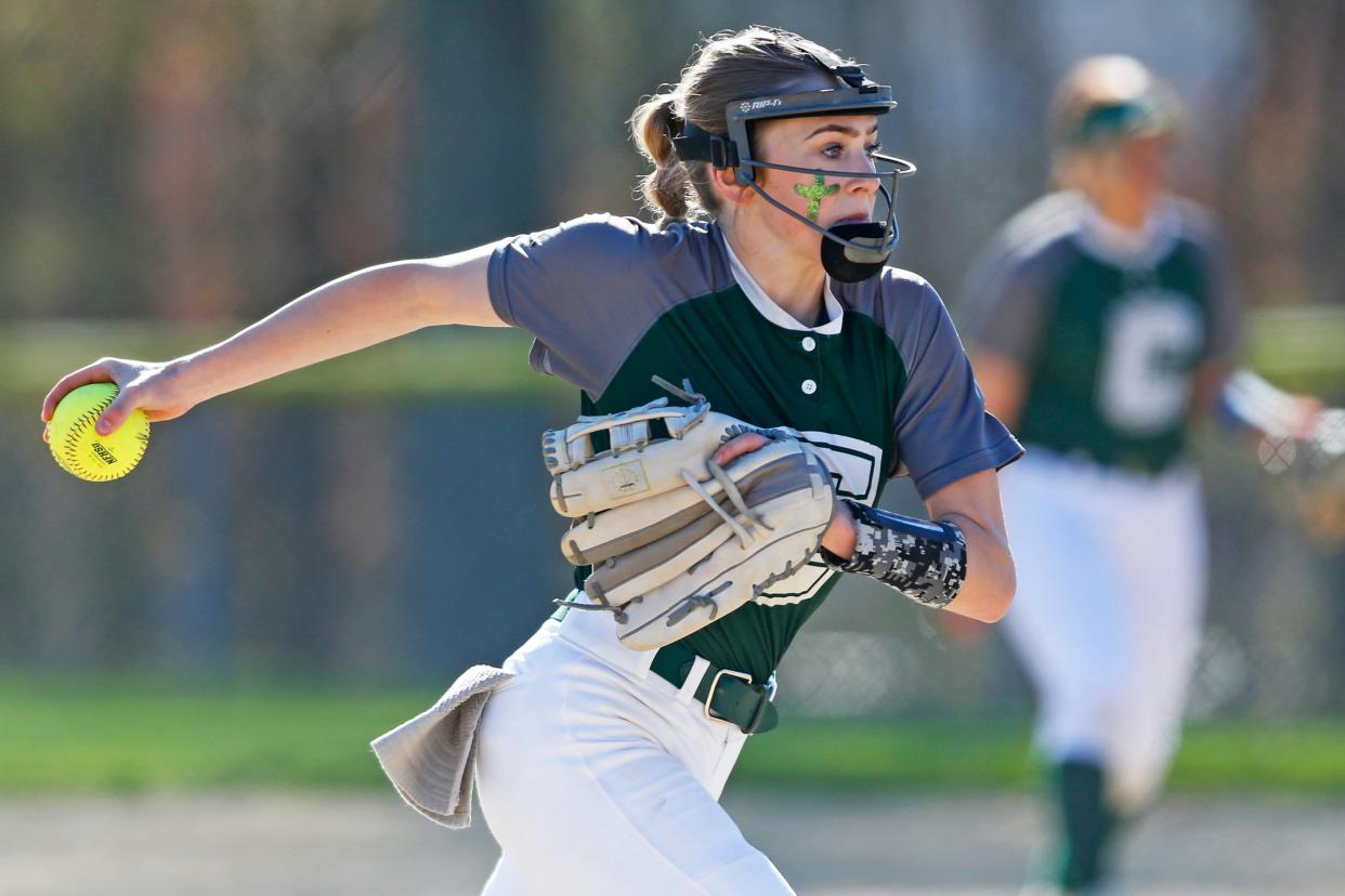 Freshman Izzy Sousa has been a welcomed addition to the Cranston East softball game and may have pitched her best game so far this season in Friday's 6-0 win over Tiverton.