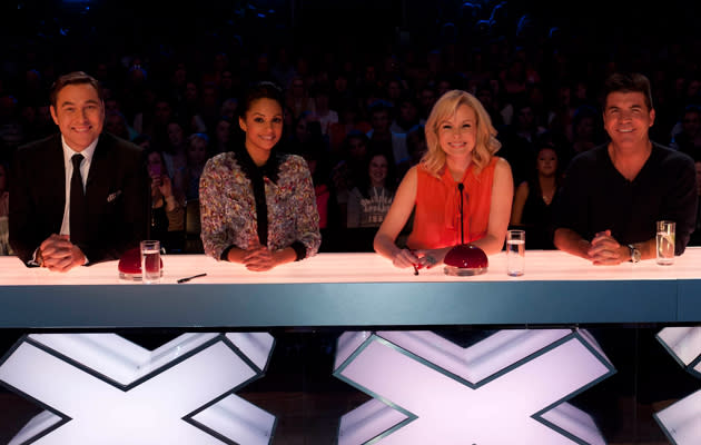 Britain’s Got Talent photos: Ah, the prestigious judges’ desk, we’d love to press that red buzzer.