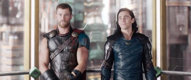 Thor and Loki in Thor: Ragnarok