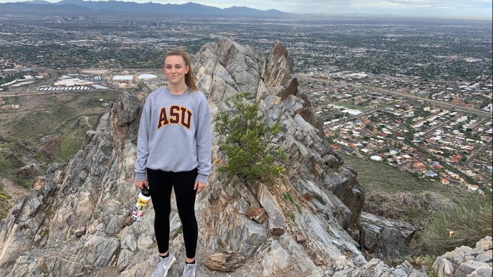 ASU student Grace Rohloff tragically slipped to her death while climbing Yosemite’s Half Dome on July 13 (Jonathan Rohloff)