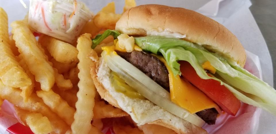 The Hob Nob Drive-In in Sarasota serves a classic diner style burger.