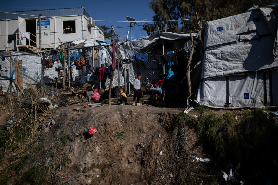 Das Flüchtlingslager Moria auf Lesbos im Februar (Bild: Reuters/Alkis Konstantinidis)