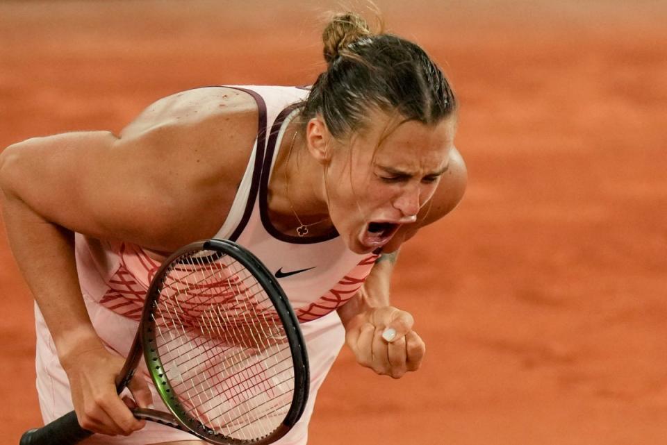 Aryna Sabalenka won her only Grand Slam title to date at the Australian Open this year (AP)