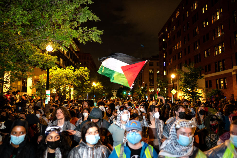 In den USA wie in vielen anderen Ländern auch gibt es Uni-Proteste pro Palästina (Bild: Kent Nishimura/Getty Images)