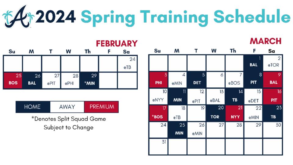 Atlanta Braves spring training schedule