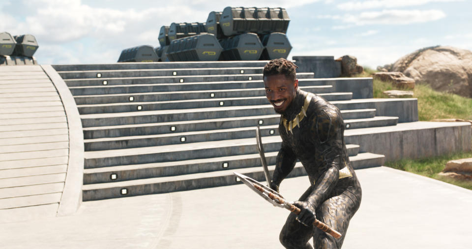 Erik Killmonger (Michael B. Jordan) in <i>Black Panther</i><span class="copyright">Film Frame/Marvel Studios</span>