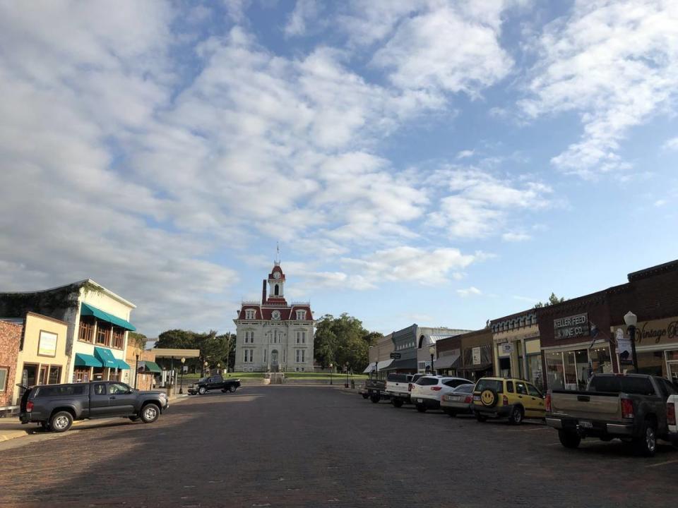 The Chase County Courthouse is the centerpiece of downtown Cottonwood Falls, Kansas.