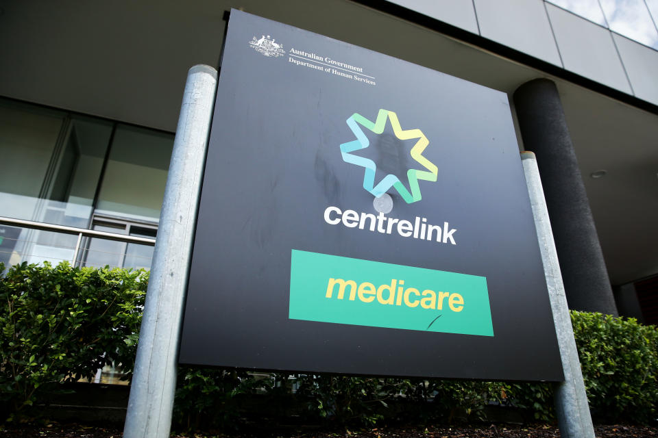 SYDNEY, AUSTRALIA - MARCH 21:  A Medicare and Centrelink office sign is seen at Bondi Junction on March 21, 2016 in Sydney, Australia. Federal public sector workers are expected to strike around Australia over a long-running pay dispute.  (Photo by Matt King/Getty Images)