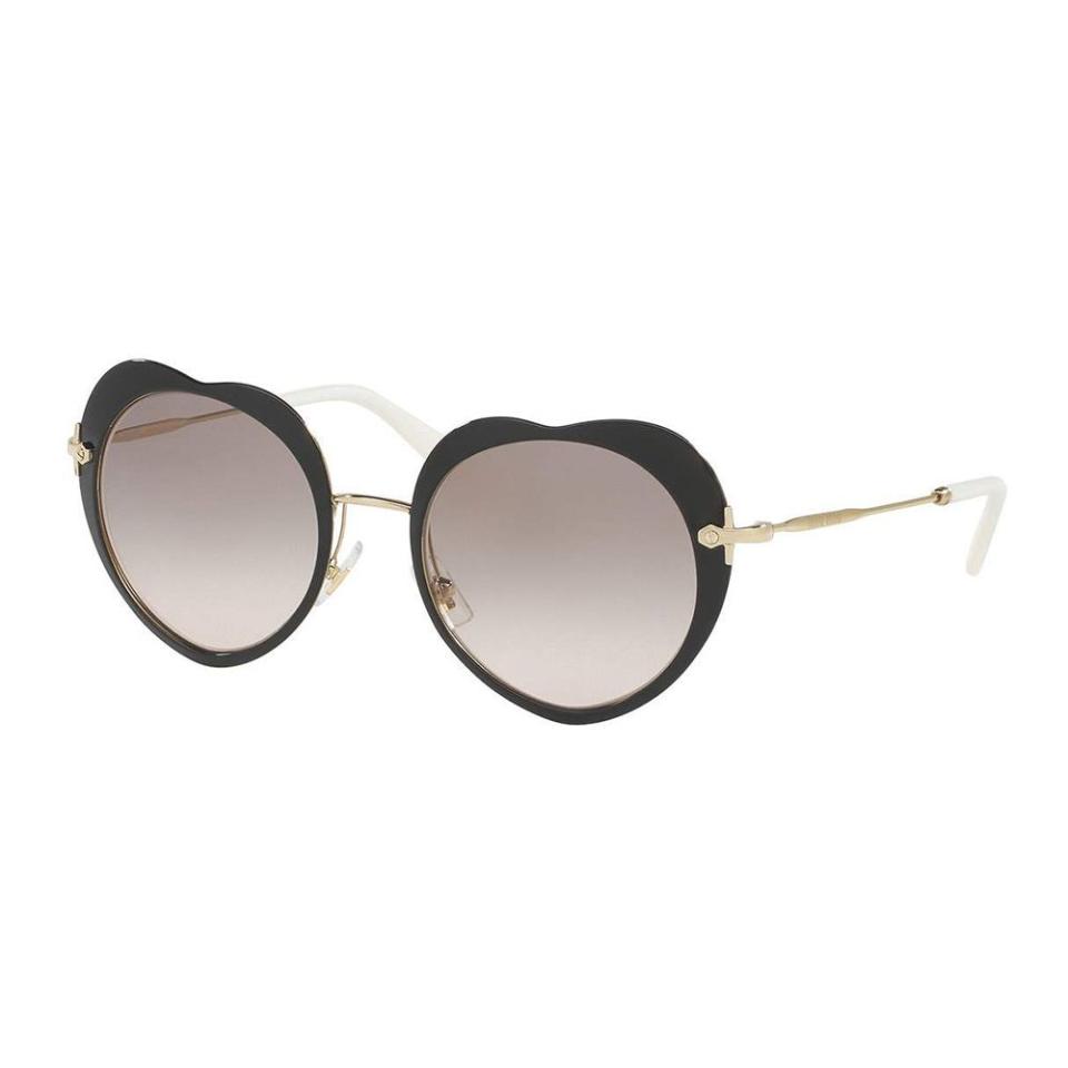 Miu Miu Mirrored Heart Sunglasses