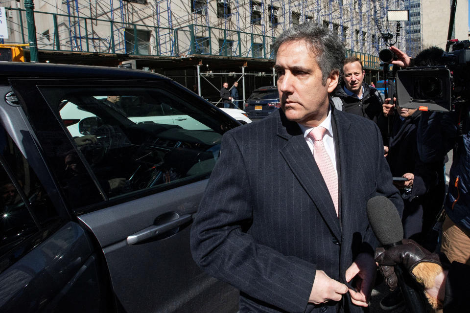 Cohen arrives to testify before a grand jury in New York City. 