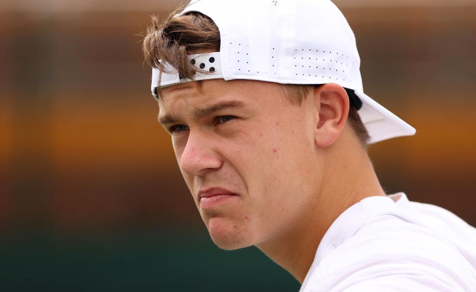 Holger Rune is in a battle on Court 3 (Getty Images)