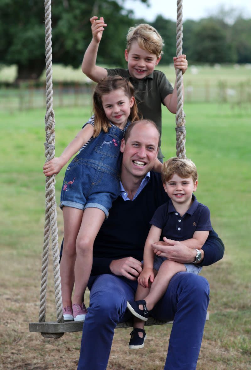 Kate Middleton took this photo of the Duke of Cambridge with their three children (Getty Images)