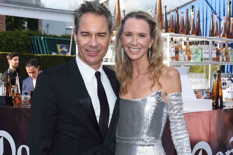 <p>Vivien Killilea/Getty</p> Eric McCormack and Janet McCormack at the Elton John AIDS Foundation Oscars viewing party on March 10, 2024