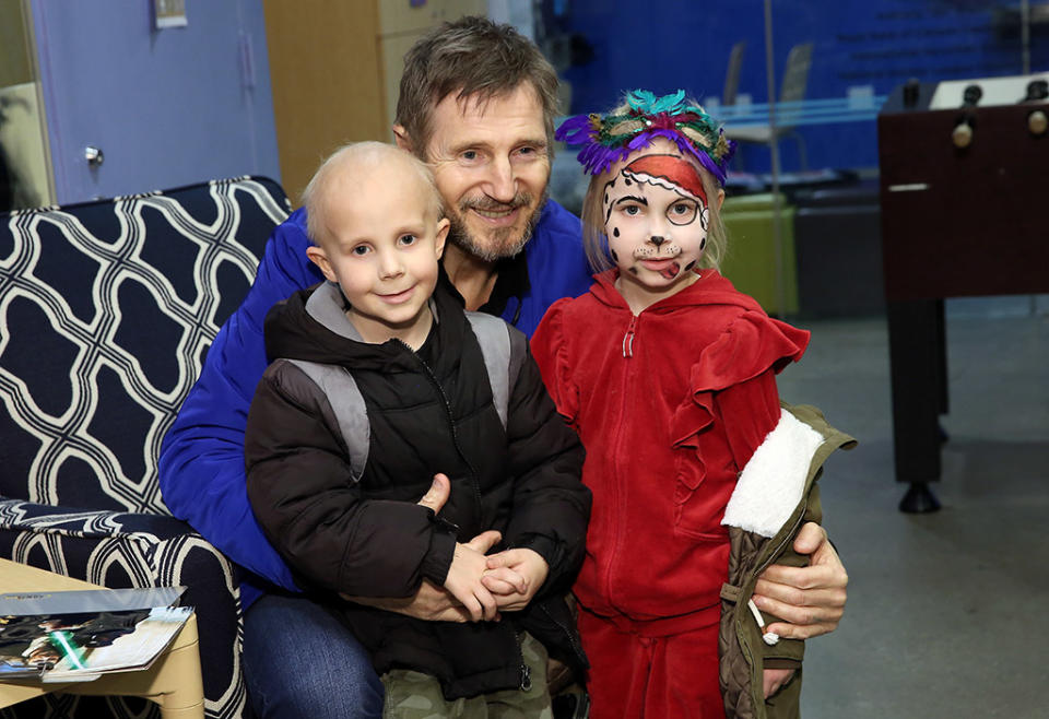 <p>The action star brought some cheer to some new friends at the Ronald McDonald House in New York City on Wednesday. (Photo: Monica Schipper/Getty Images for Ronald McDonald House New York) </p>