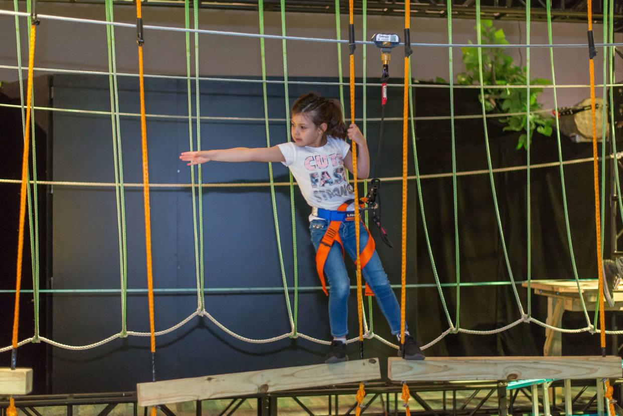 An Adventure Zone ropes course is featured alongside "Survival: The Exhibition" opening next weekend at the Farmington Museum at Gateway Park.