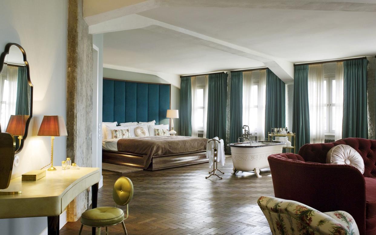 Soho House Berlin occupies eight floors of a late Bauhaus building in Mitte.