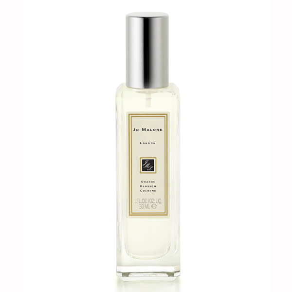 <b>Jo Malone Orange Blossom Cologne 30ml, £38.00</b><br><br>This best-selling Jo Malone scent is perfect for citrus fans as it contains clementine flower, orange blossom and water lily. Spritz on you and your clothing to stale-smelling recycled air and mustiness all flight long. But spritz sparingly - it’s a little pricey to waste on your fellow passengers.<br><br><b>Buy it now</b>: <a href="http://www.jomalone.co.uk/product/3589/10106/Fragrances/Colognes/Floral/Orange-Blossom/Orange-Blossom/Cologne/index.tmpl" rel="nofollow noopener" target="_blank" data-ylk="slk:Jomalone.com;elm:context_link;itc:0;sec:content-canvas" class="link ">Jomalone.com</a>