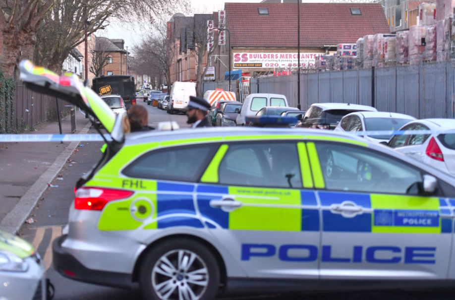 <em>Police cordoned off the road as they searched for evidence (PA)</em>