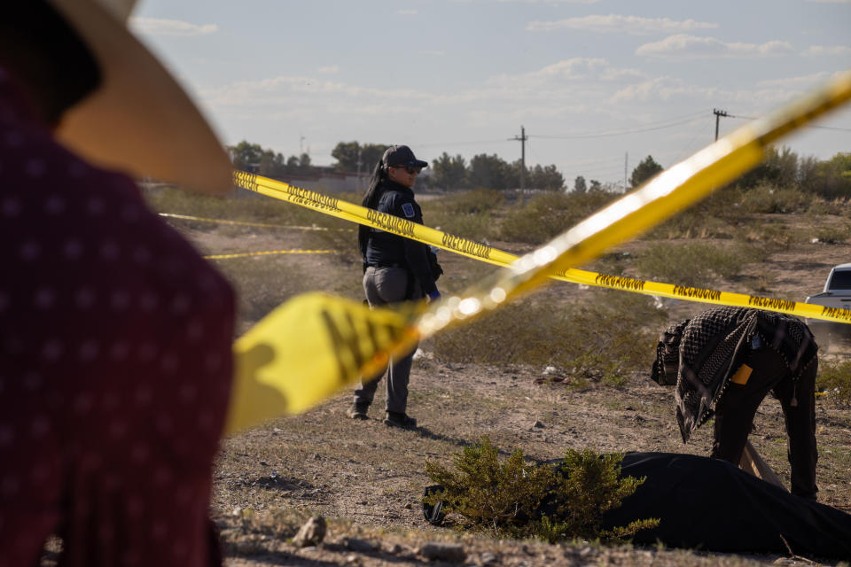 Un lugar con cuerpos de desaparecidos en Ciudad Juárez. (David Peinado/Anadolu Agency via Getty Images)