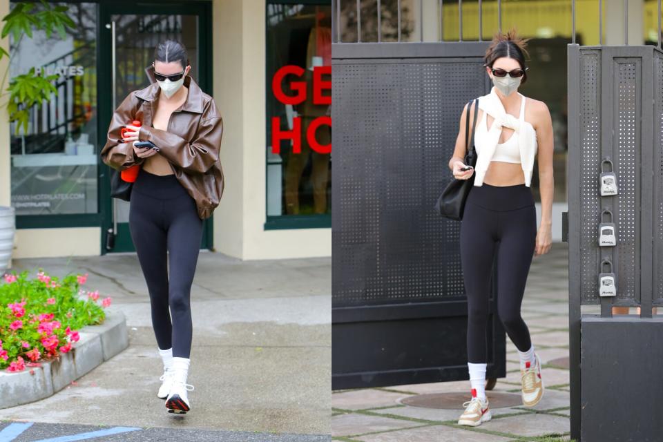 Kendall Jenner Alo Yoga Leggings split
