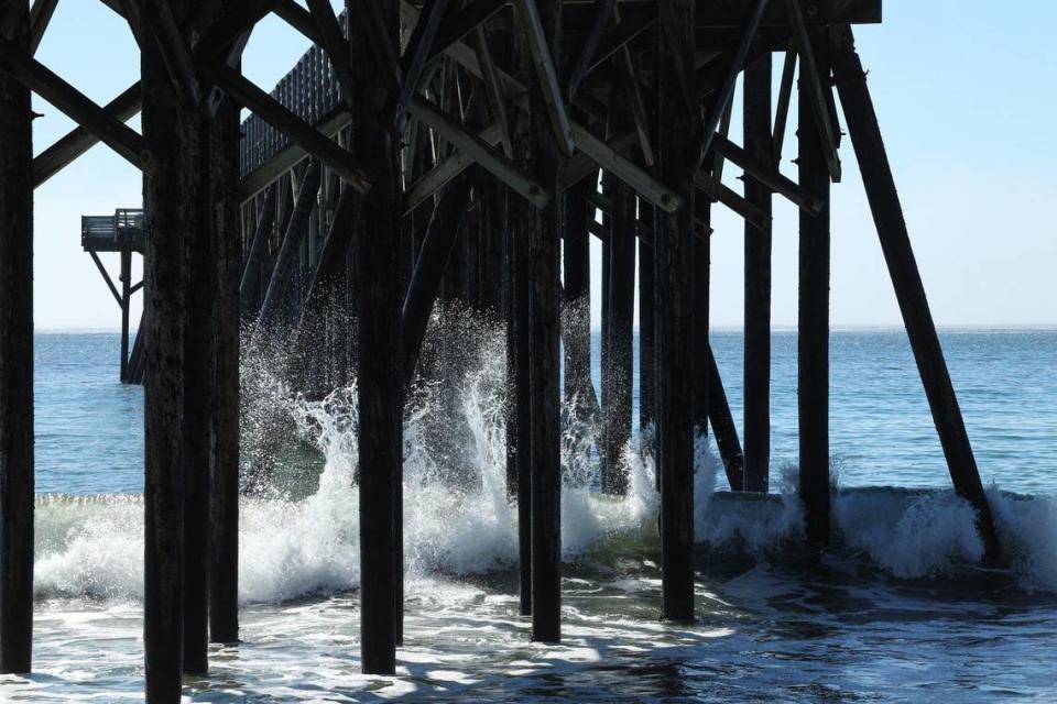 San Simeon Pier is closed due to wave damage Oct. 17, 2023.