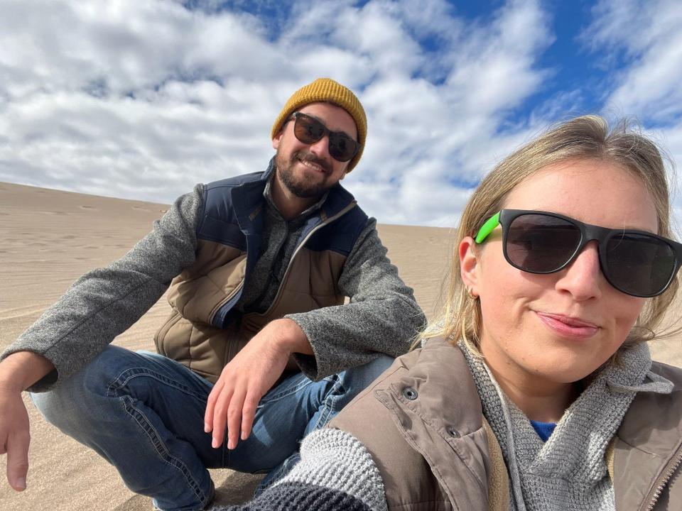 Farmer Brandon Rogers and Wisconsin's Grace Girard of Fox's "Farmer Wants a Wife" in Colorado.